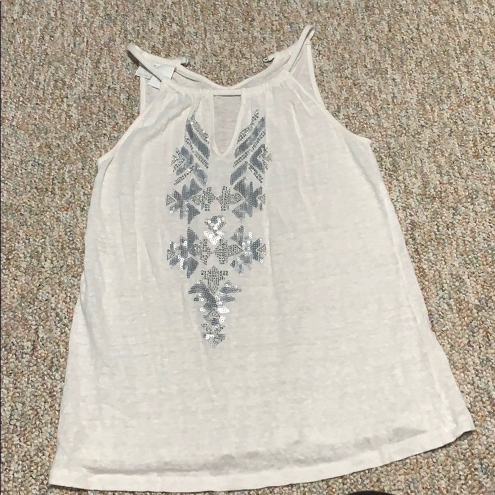 Sequined tank top